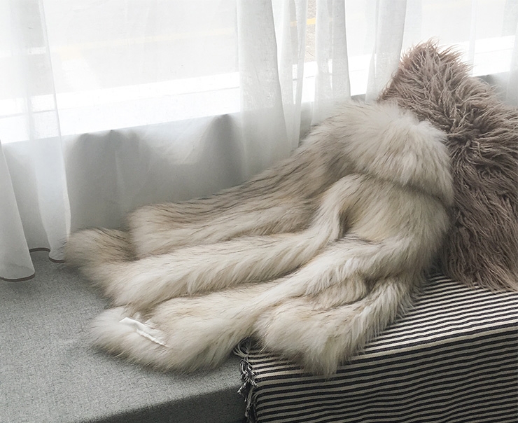 Knitted Raccoon Fur Jacket 308-4