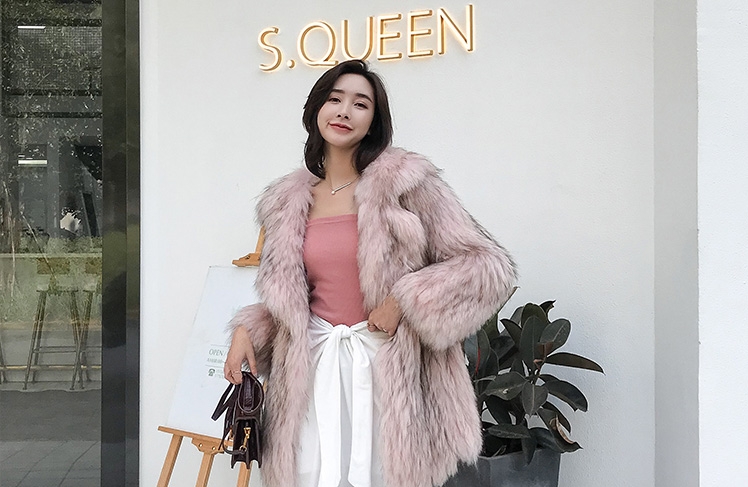 Knitted Raccoon Fur Jacket 308-1