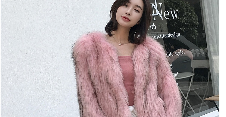 Knitted Raccoon Fur Jacket 309-4