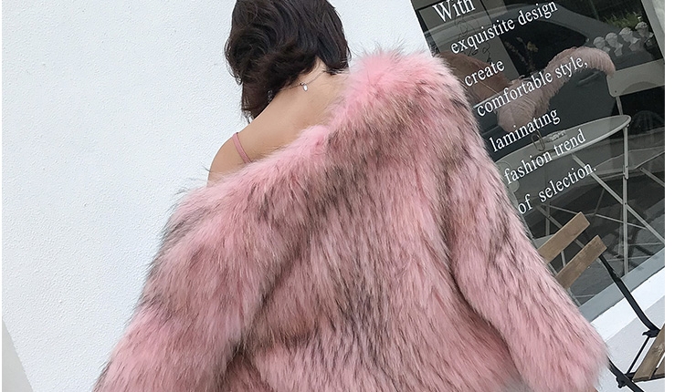 Knitted Raccoon Fur Jacket 309-3
