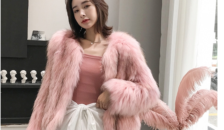 Knitted Raccoon Fur Jacket 309-5