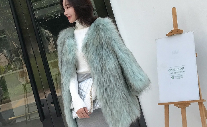Knitted Raccoon Fur Jacket 311-1