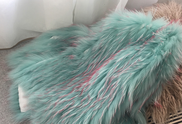 Knitted Raccoon Fur Cropped Jacket 312-9