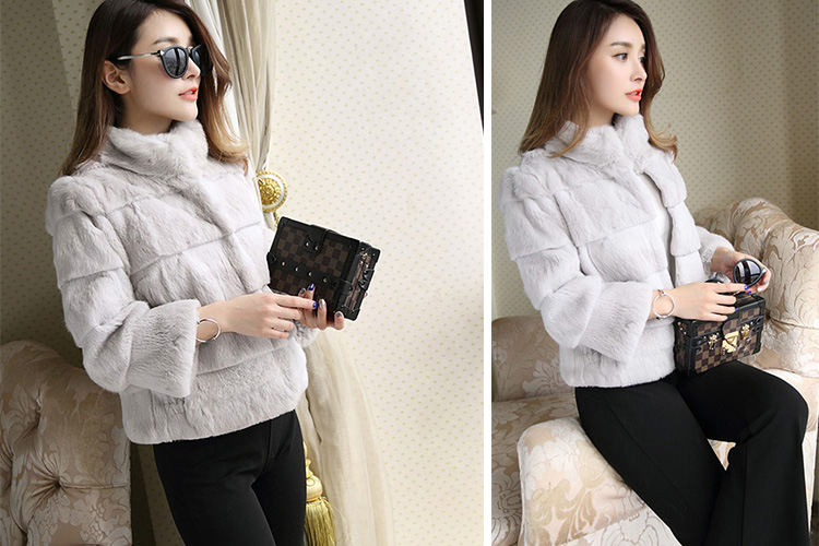 Sheared Rabbit Fur Jacket 724 Details 2