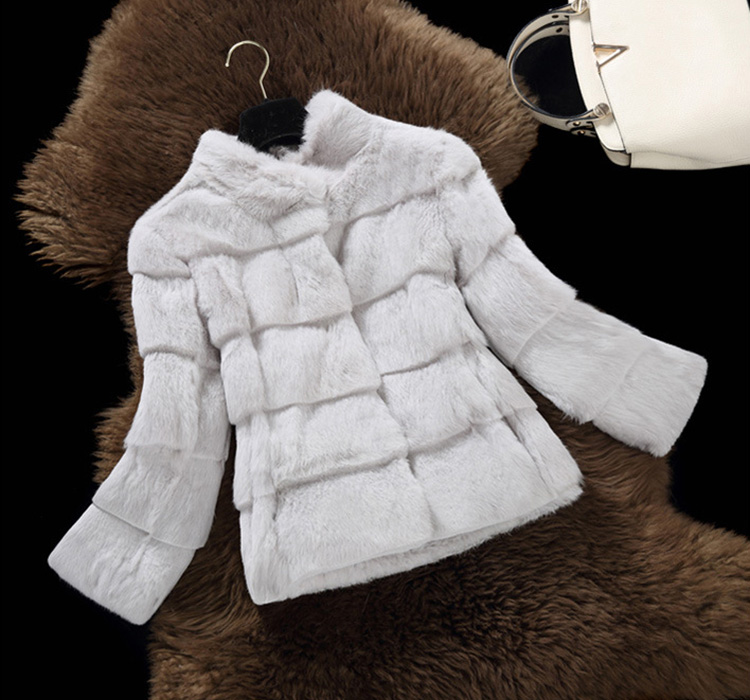 Sheared Rabbit Fur Jacket 724 Details 3