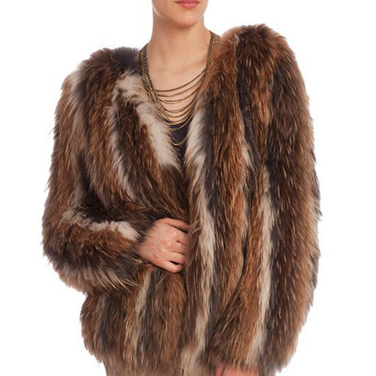 Raccoon Fur Knitted Jacket 766 Details 1