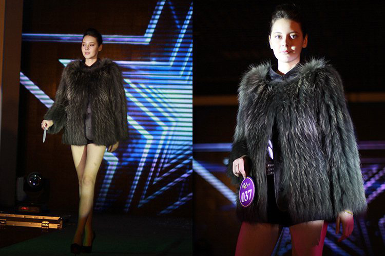 Knitted Raccoon Fur Coat 783 Details 1