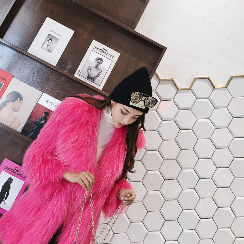 Knitted Raccoon Fur Jacket 931 Details 2