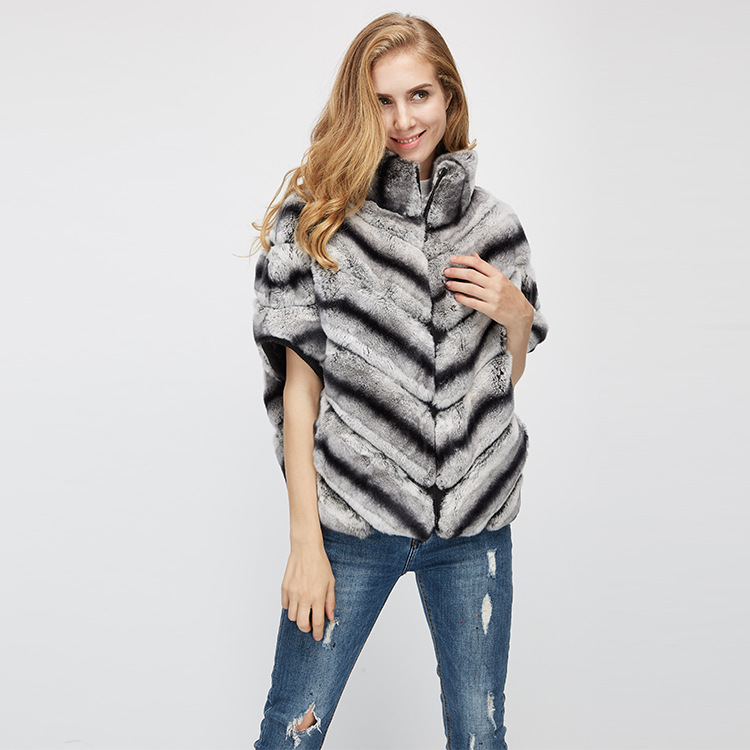 Batwing Rex Rabbit Fur Jacket 953 Details 3