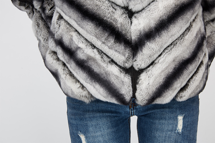 Batwing Rex Rabbit Fur Jacket 953 Details 13