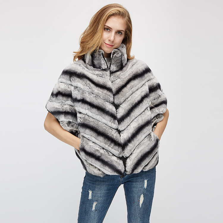 Batwing Rex Rabbit Fur Jacket 953 Details 1