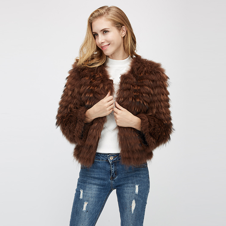 Cropped Raccoon Fur Jacket 971 Details 5