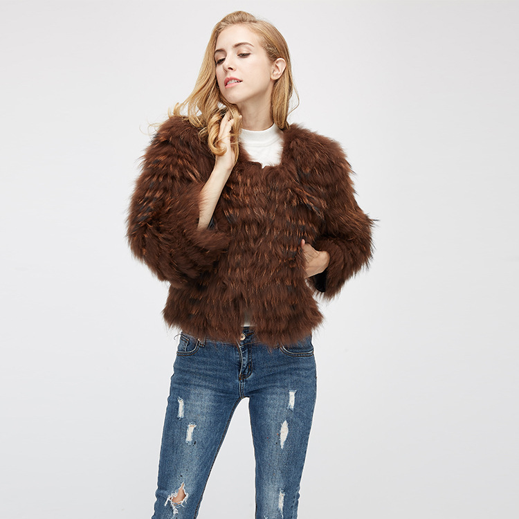 Cropped Raccoon Fur Jacket 971 Details 10