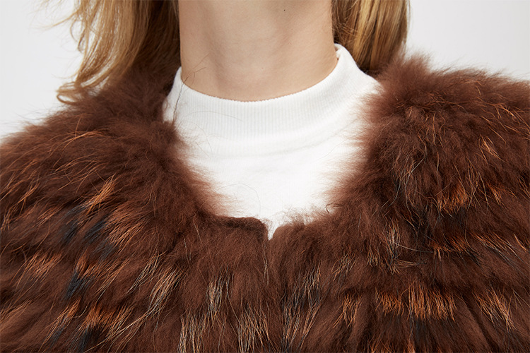Cropped Raccoon Fur Jacket 971 Details 13