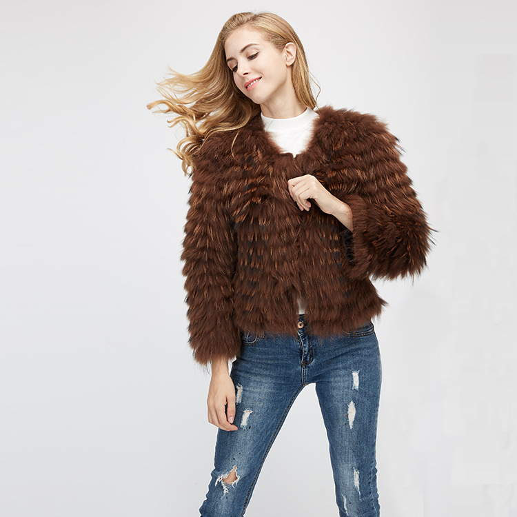 Cropped Raccoon Fur Jacket 971 Details 9