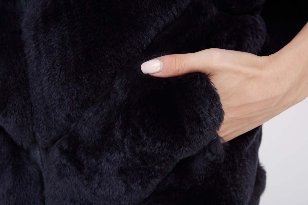 Batwing Rex Rabbit Fur Jacket 213 Details 3