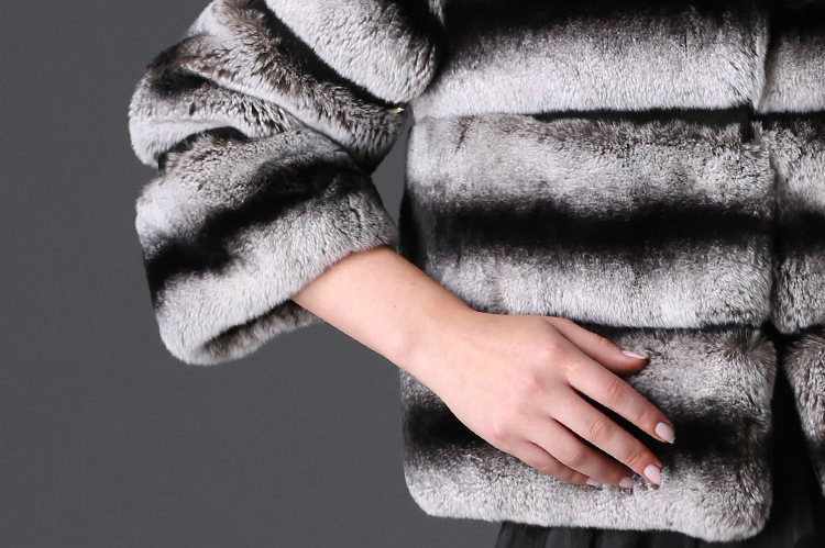 Cropped Rex Rabbit Fur Jacket 779 Details 3