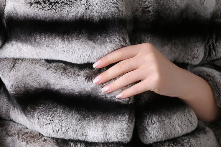 Cropped Rex Rabbit Fur Jacket 779 Details 2