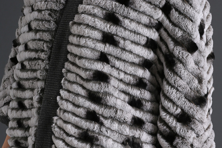 Rex Rabbit Fur Jacket with Cashmere Inner 786 Detail 2