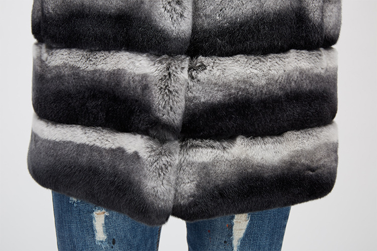 Rex Rabbit Fur Jacket with Detachable Sleeves 954 Details 16