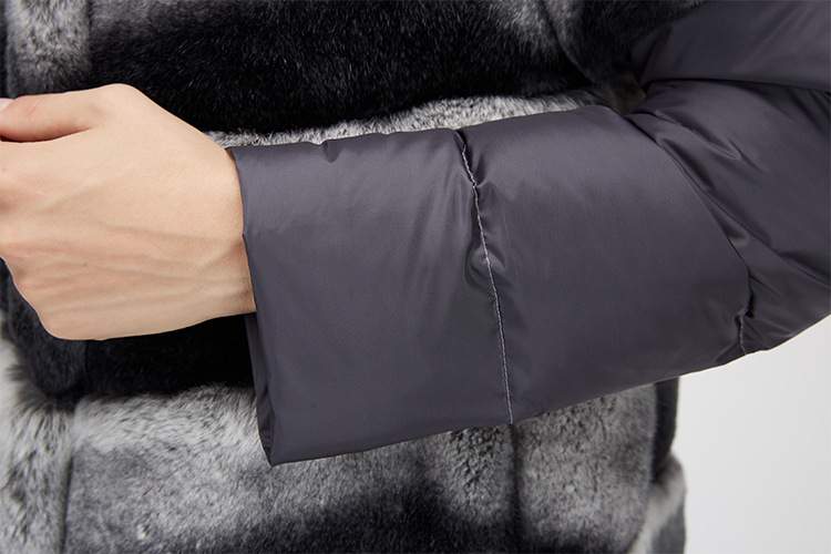 Rex Rabbit Fur Jacket with Detachable Sleeves 954 Details 15