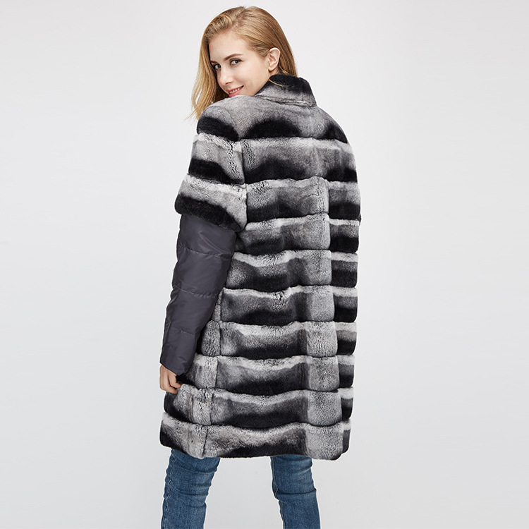 Rex Rabbit Fur Jacket with Detachable Sleeves 954 Details 11