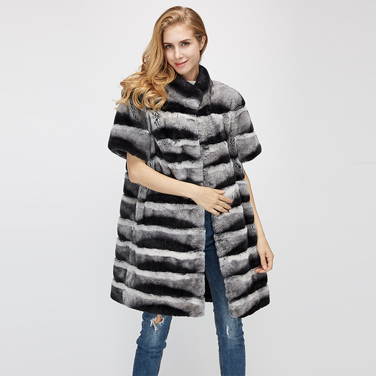 Rex Rabbit Fur Jacket with Detachable Sleeves 954 Details 9