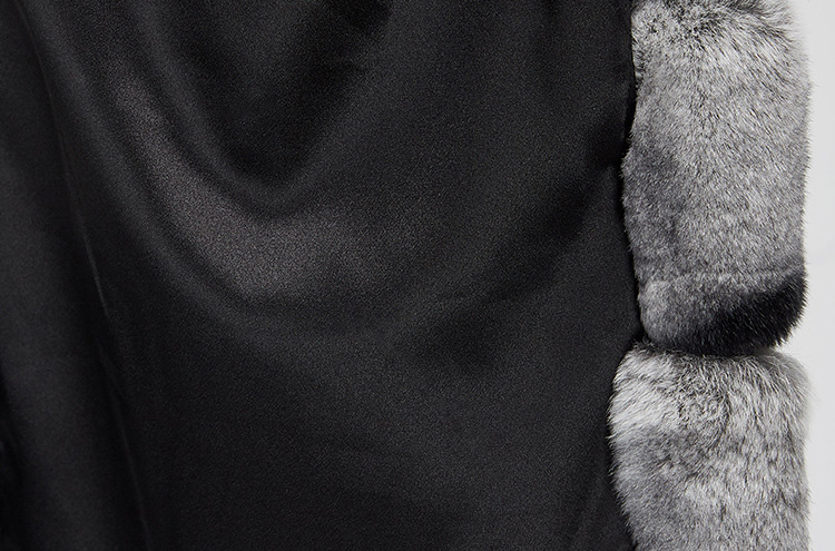 Rex Rabbit Fur Jacket with Detachable Sleeves 954 Details 17