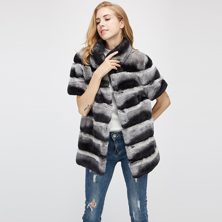 Rex Rabbit Fur Jacket with Detachable Sleeves 955 Details 10