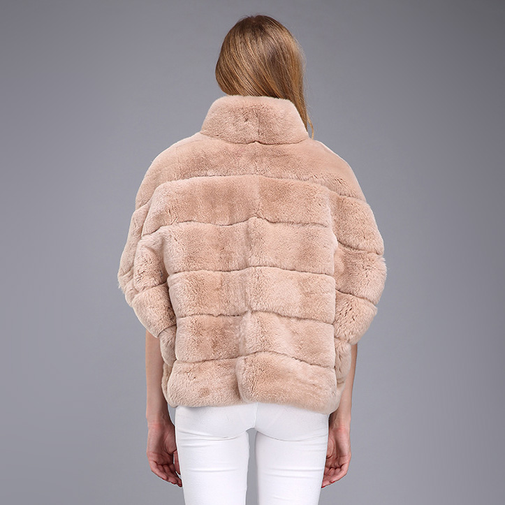 Batwing Rex Rabbit Fur Jacket 957 Details 2
