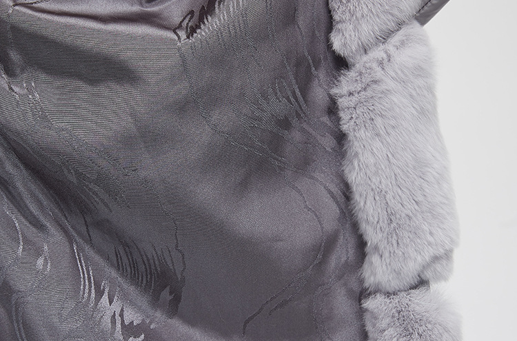 Rex Rabbit Fur Jacket with Detachable Down-filled Sleeves and Hood 959 Details 24