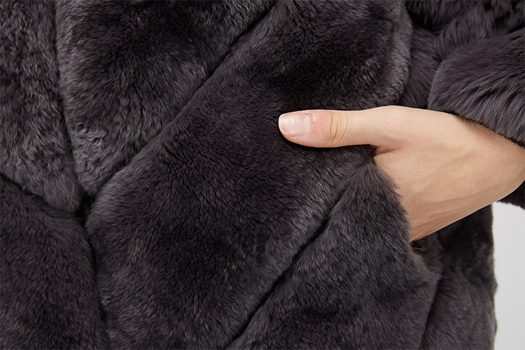 Batwing Rex Rabbit Fur Jacket 961 Details 13