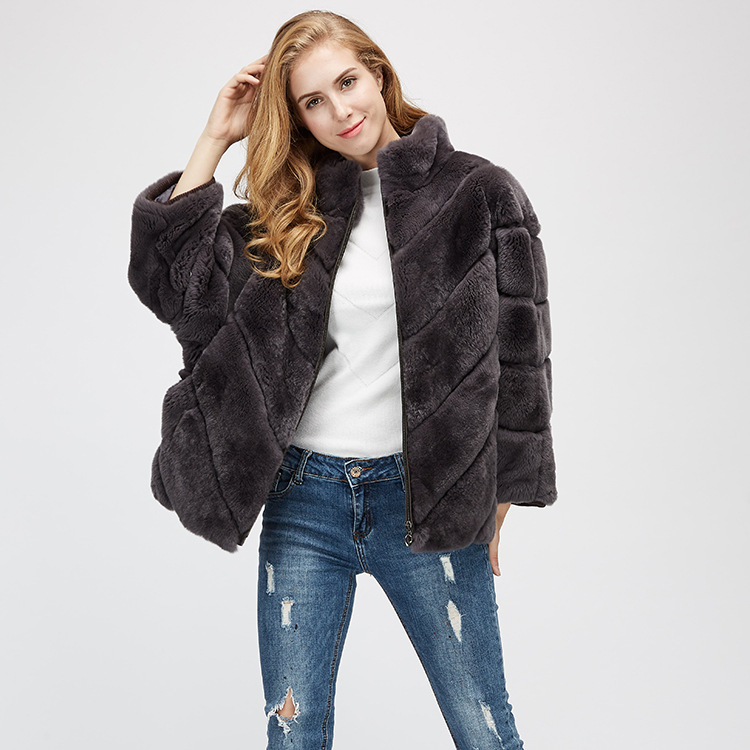 Batwing Rex Rabbit Fur Jacket 961 Details 5