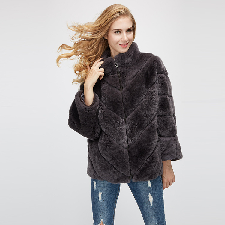 Batwing Rex Rabbit Fur Jacket 961 Details 4