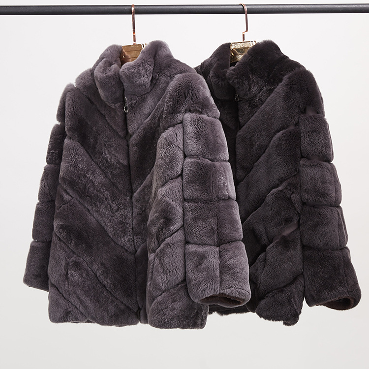 Batwing Rex Rabbit Fur Jacket 961 Details 1