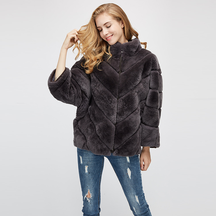 Batwing Rex Rabbit Fur Jacket 961 Details 10