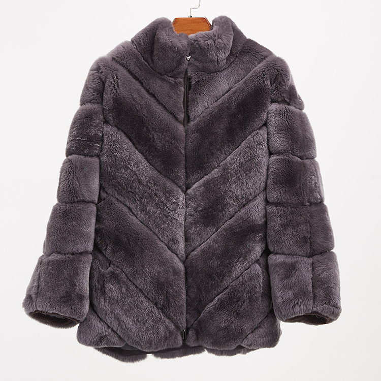 Batwing Rex Rabbit Fur Jacket 961 Details 2
