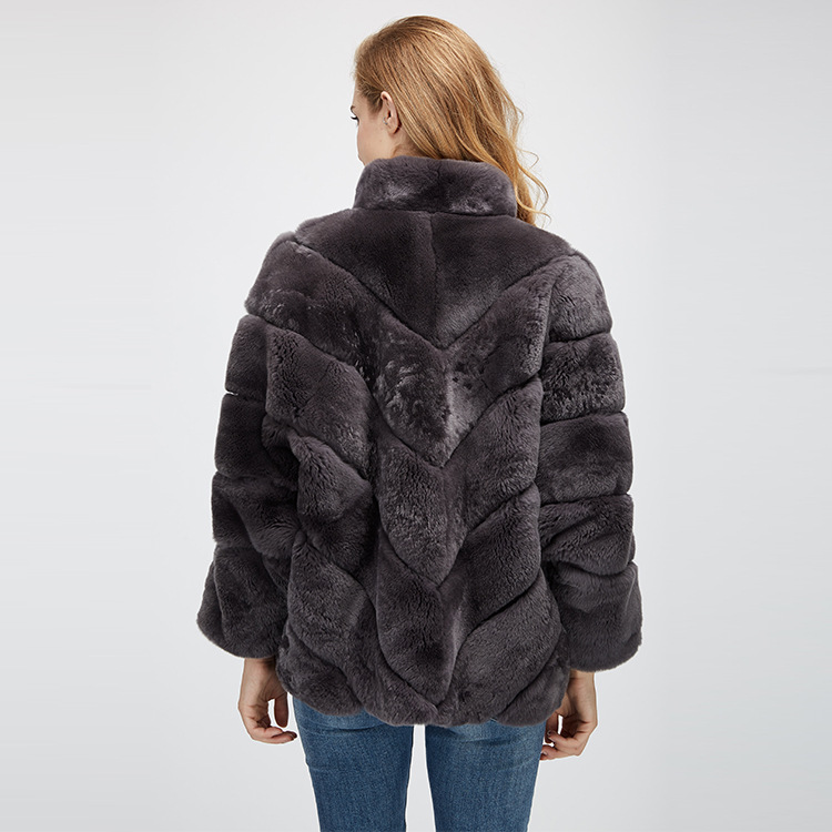 Batwing Rex Rabbit Fur Jacket 961 Details 11