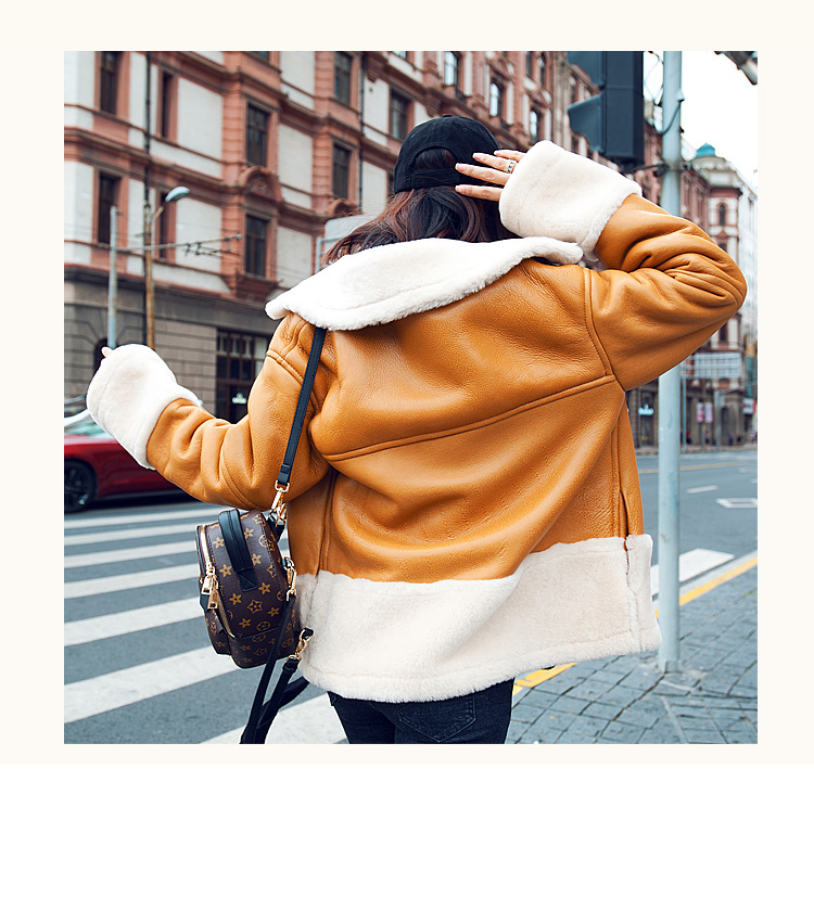 Merino Shearling Sheepskin Jacket 085 Details 7