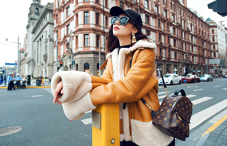 Merino Shearling Sheepskin Jacket 085 Details 2