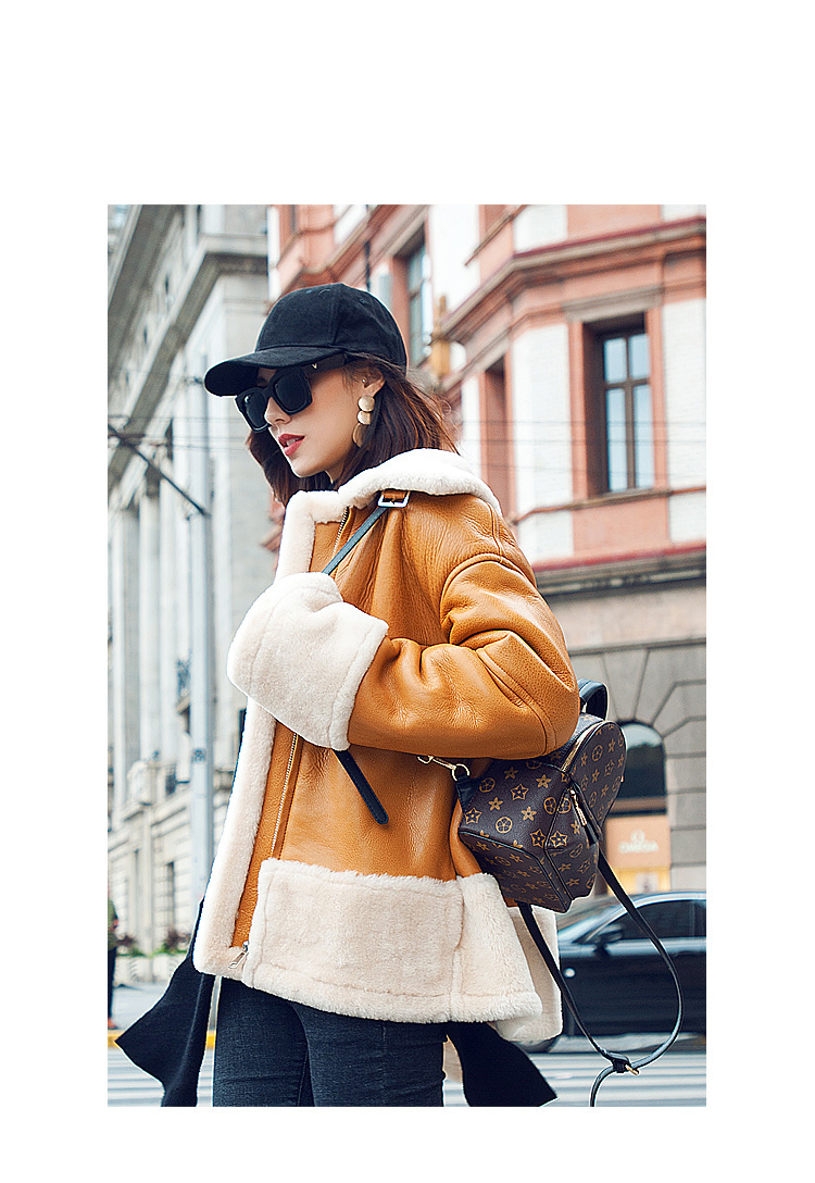 Merino Shearling Sheepskin Jacket 085 Details 3