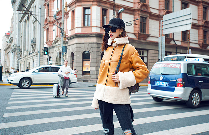 Merino Shearling Sheepskin Jacket 085 Details 1