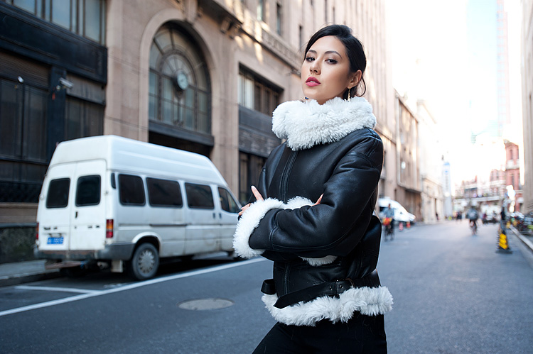 Merino Shearling Sheepskin Bomber Jacket 086 Details 26