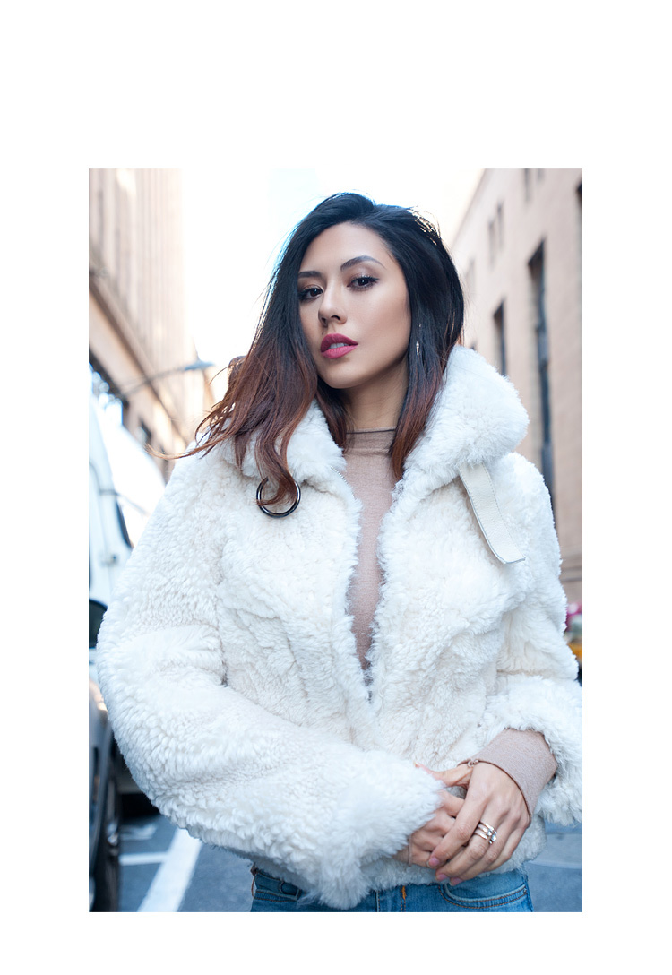 Merino Shearling Sheepskin Reversible Cropped Jacket 087m Details 1