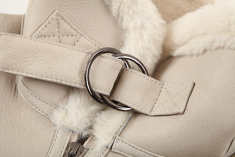 Shearling Sheepskin Cropped Jacket 088 Details 11