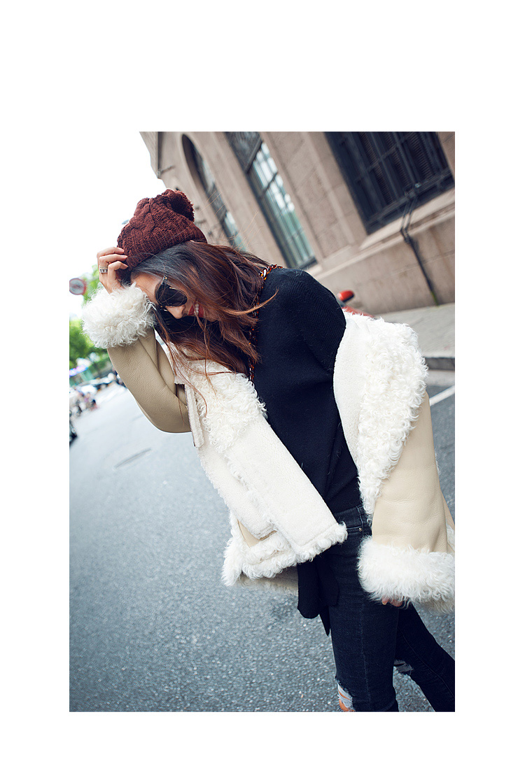 Merino Shearling Sheepskin Lamb Wool Jacket 096 Details 6