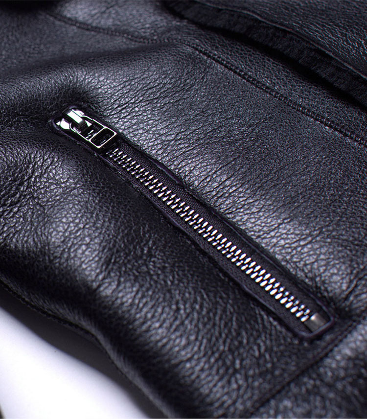 Shearling Sheepskin Jacket 694 Details 3