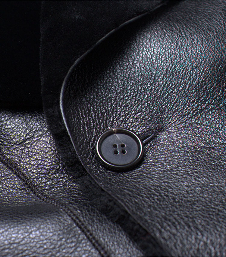 Shearling Sheepskin Jacket 694 Details 2