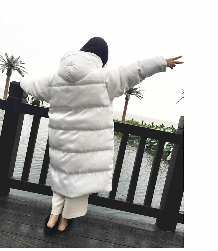 Hooded Silver Fox Fur Trimmed Down-filled Wintercoat Long Parka 0024-19