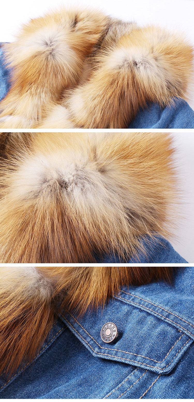 Fox Fur Trimmed Wintercoat Jean Parka 0065b-1